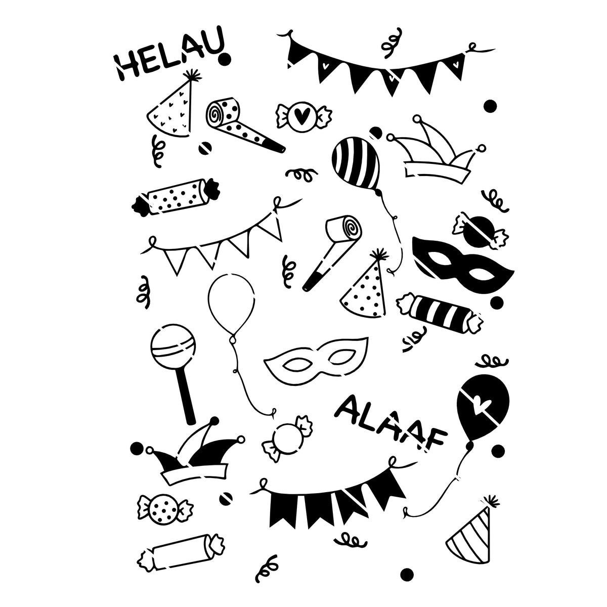 Fasching/Karneval Mix Plotterdatei Milbow